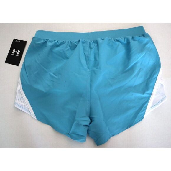 Under Armour 1350196-433 Women's Sz S Glacier Blue/White UA Fly-By 2.0 Shorts - Picture 2 of 6